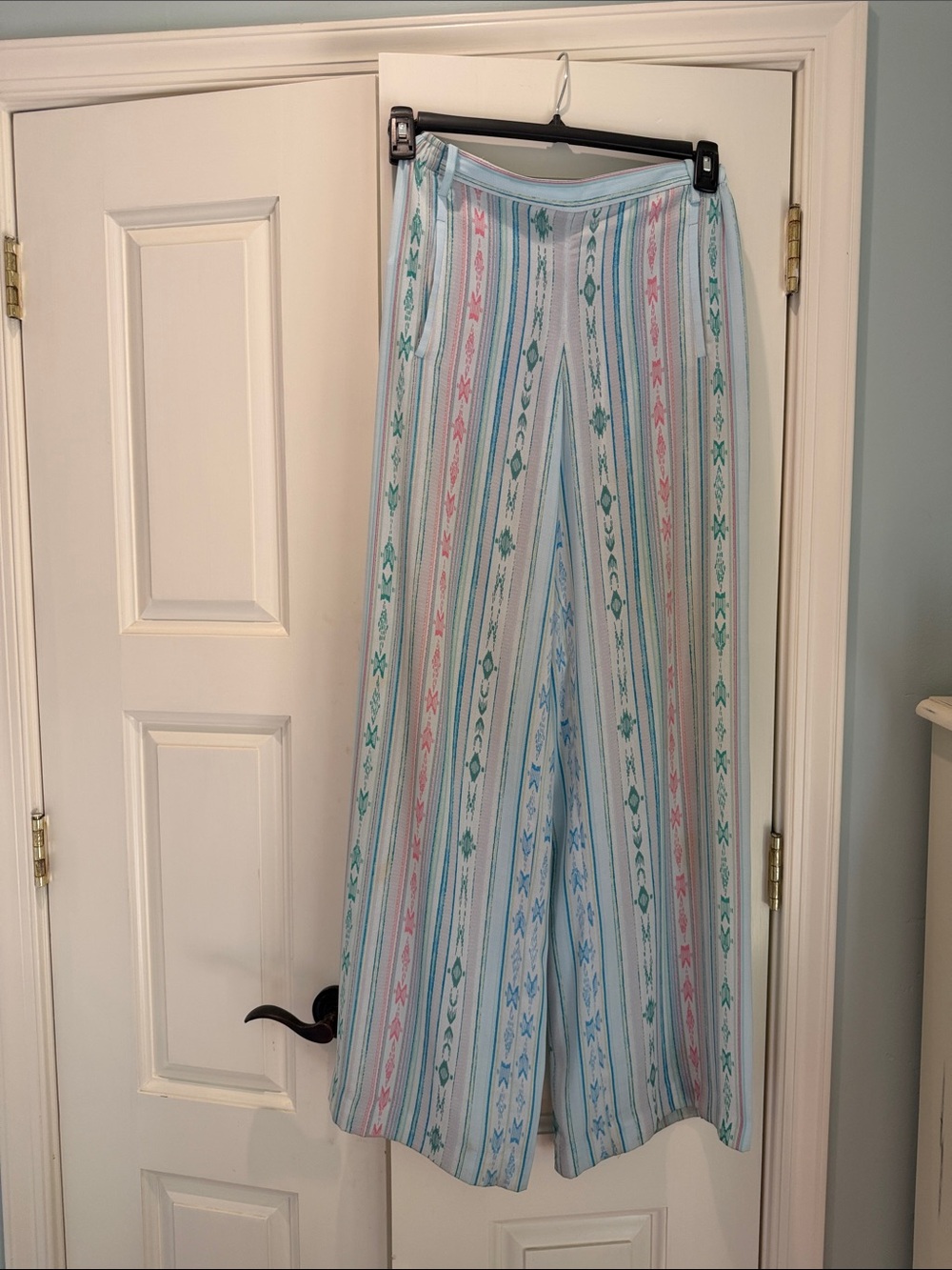 BCBGMaxAzria Pastel Striped Wide-Leg Pants